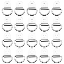 20x D Ring Lashing Eyelets Body Tie Down Rings Stainless Steel Mounting Hooks