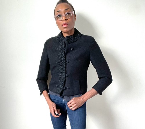 1960s boucle cropped jacket - 1960s,
