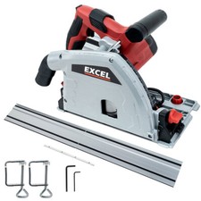 Excel Circular Plunge Cut Track Saw with Guide Rails Clamps Set & 165mm Blade