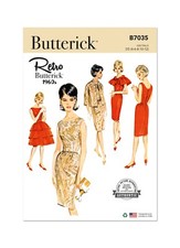 Butterick SEWING PATTERN B7035 Retro 1960s Dress,Capelet,Jacket,Overskirt