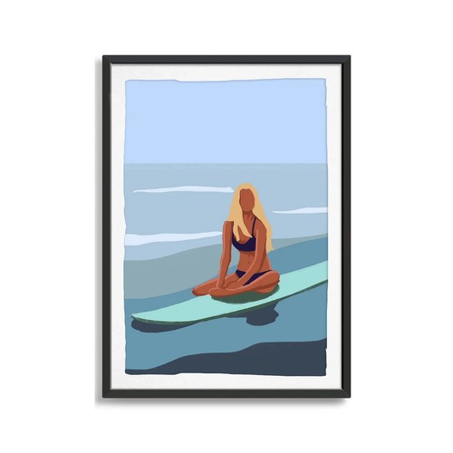 Blonde surfer girl her - surfer,