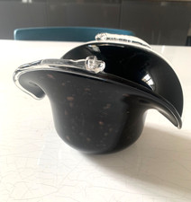 Hand blown black with  copper