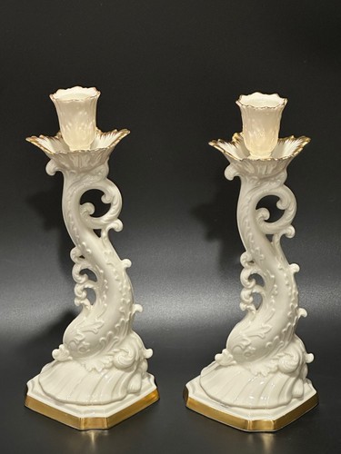 Pair lenox dolphin porcelain - dolphin,