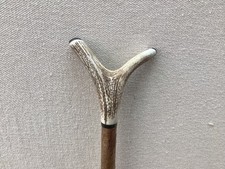 Red Deer Antler Walking Hazel Thumb Stick  No.10