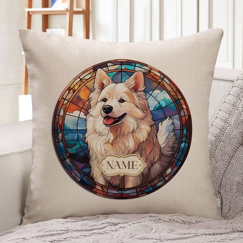Personalised samoyed cushion - personalised,