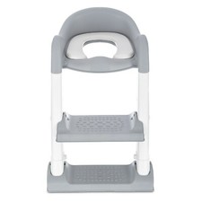 Grey Fineway Baby Kids Potty Toilet Training Padded Seat Ladder Step Stool