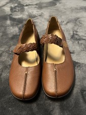 Hotter Ladies Brown Leather Shoes Size 5 Brand New