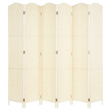 Cream 6 Panel Solid Weave Hand