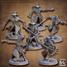 Demon Hunters Miniatures | Requiem Demon Hunters | Fantasy D&D Miniature | Artis