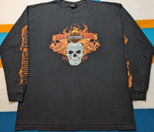Harley davidson flaming - davidson, skull
