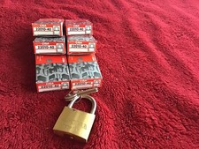 Padlocks  6 x 40mm CISA OPEN SHACKLE BRASS - 22010-40 - NEW  x 6 Boxed