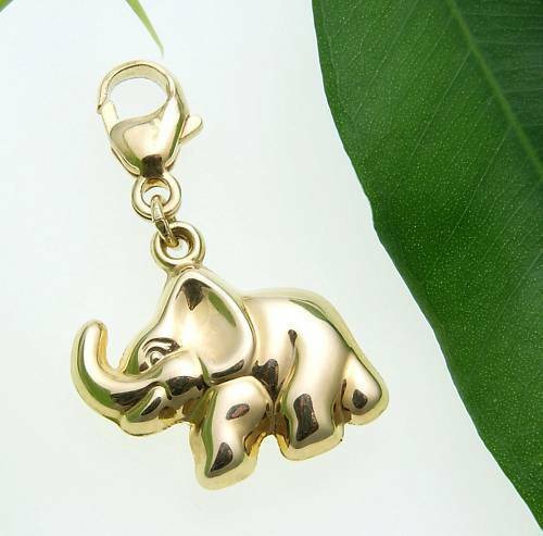 Charm pendant elephant - charm, 3d
