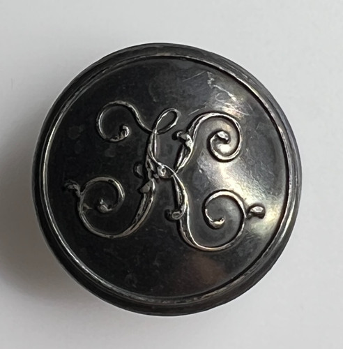 Antique livery button letter - button,