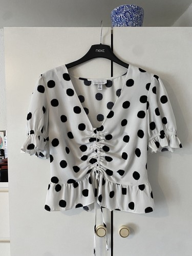 Topshop neck polka - v,