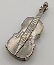 Silver Plate Violin Novelty Vesta Case