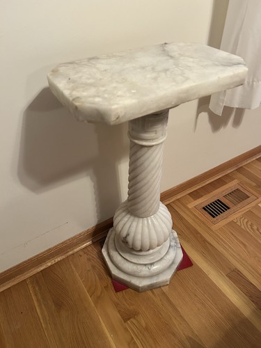 Marble pedestal stand - pedestal,