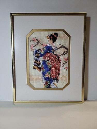 Framed needlepoint art - needlepoint,