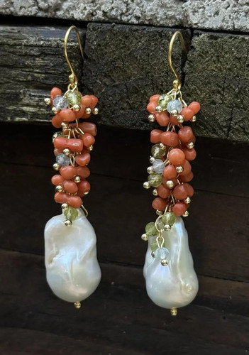 Natural coral baroque - , pearl