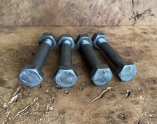 Vintage 3/8” BSW X 2 1/2”  GKN Steel Hex Head Bolts + Nuts X 4