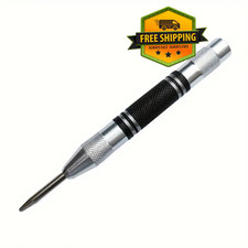 Auto Center Punch Spring Load Hole Marker Steel Drill Locator Wood Metal Tool