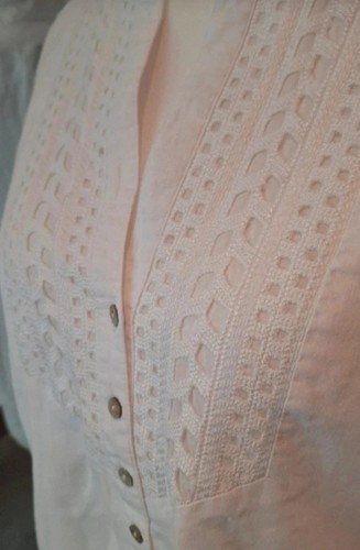 Viyella white romantic blouse - white,