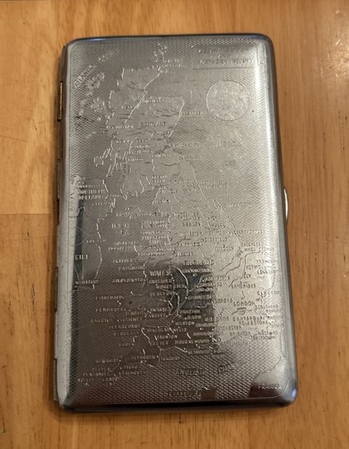 Vintage cigarette case with - vintage,