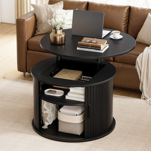 Round lift top coffee table - lift,