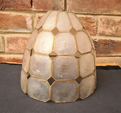 Vintage capiz shell lampshade - vintage,