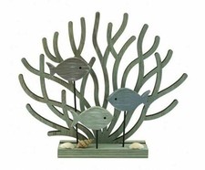 Coral & Fish Wooden Ornament