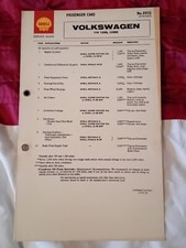 VW Type 3 1500 1500'S Shell Service Guide No. X932 Notchback Squareback Variant 
