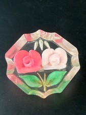 VINTAGE REVERSE CARVED LUCITE