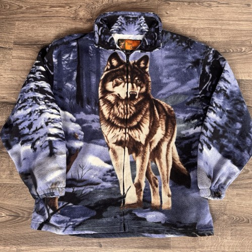 Vintage wolf all - wolf, print