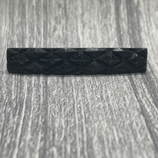 Carved Whitby Jet Bar Brooch