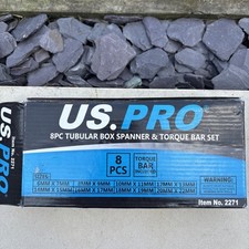 Metric Box Spanner Wrench Tubular Torque Bar Set Plug Sockets 8pc 6 - 22mm