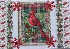 Happy Christmas Hand Crafted Decoupage Christmas Card - Happy Christmas 2961