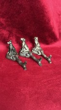 Vintage Set Of 3 White Metal