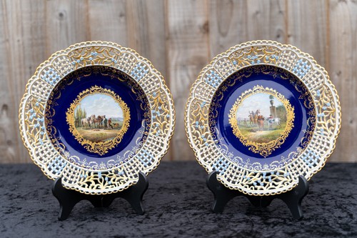 Pair meissen cobalt blue - meissen,