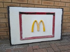 Genuine 1970's Street Road Sign USA American McDonald's Fast Food Restaurant 
