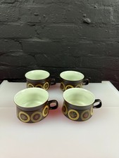 4 x Denby Arabesque Large Breakfast Cups 11 cm Wide x 7.5 cm High Set
