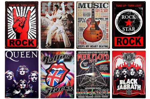 Music metal signs plaque - music, tin
