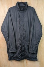 GANT Travel Coat Waterproof Mens Size L Navy Rain Jacket Breathable Mid Length