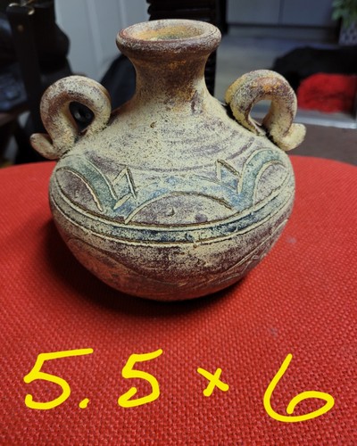 Vintage terracotta pot vase - vintage,
