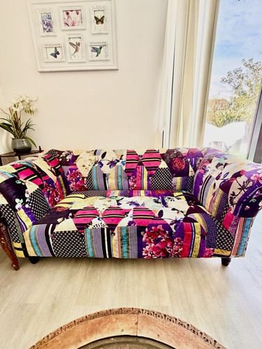 Multicolour patchwork velvet - multicolour,