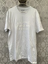 Dainese Men's Motorbike T-Shirt XXL White Short Sleeve Cotton Racing Service