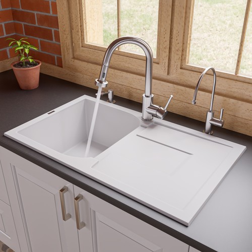 White single bowl - single,
