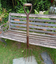 Vintage C.W.S. LTD UNITY WORKS Garden Border Digging Fork Y Shaped Handle #1