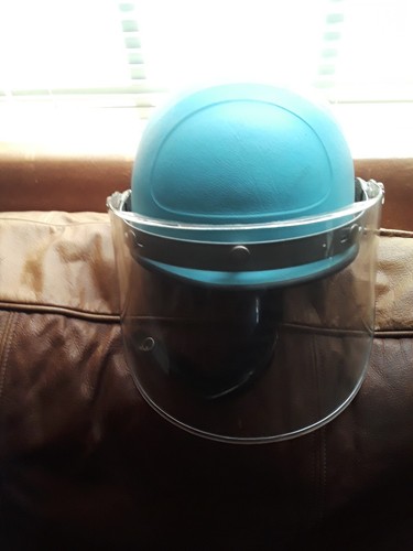 Vintage police riot helmet - police,