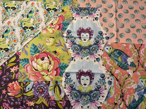 Tula pink fabric off cuts - tula,