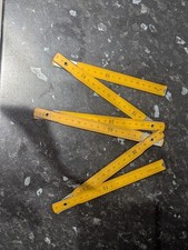 Vintage Wooden Folding Ruler One Meter