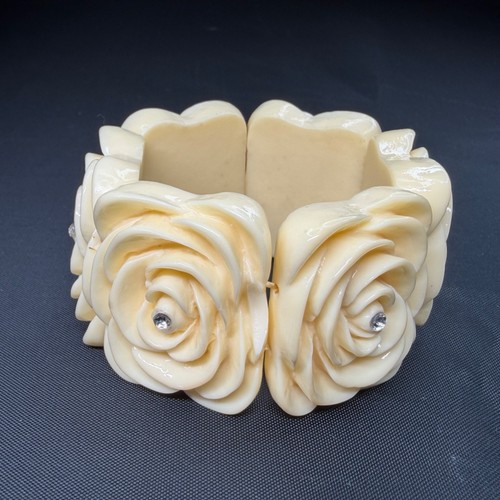 Vintage cream rose stretch - vintage,